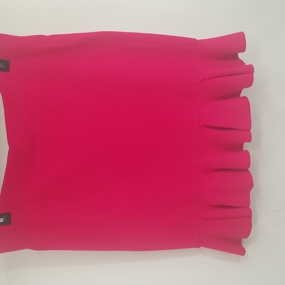 Express Barbie Pink Knit Skirt with Ruffle Hem - Picture 6 of 9